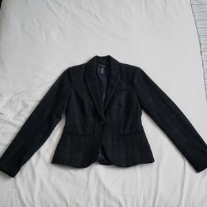 Lucky Brand Plaid Wool Blazer.